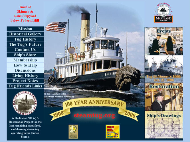 Steamboat Tug website